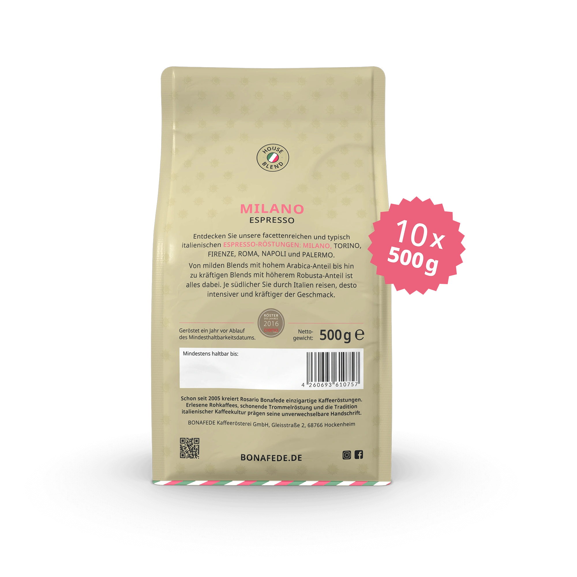 VPE MILANO Espresso 10 x 500 g