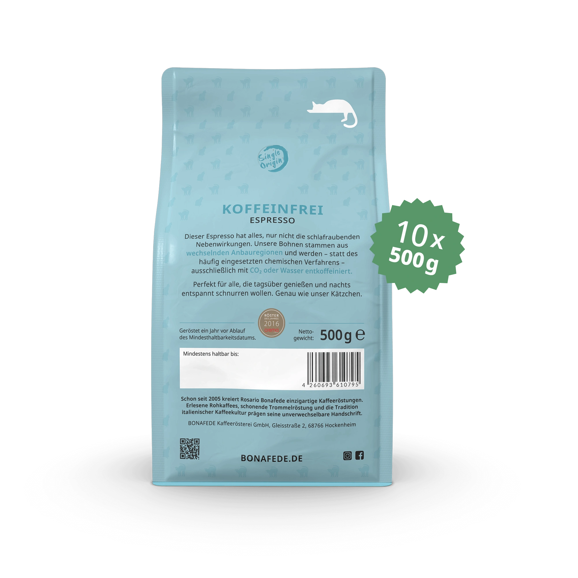 VPE KOFFEINFREI, Espresso 10 x 500 g