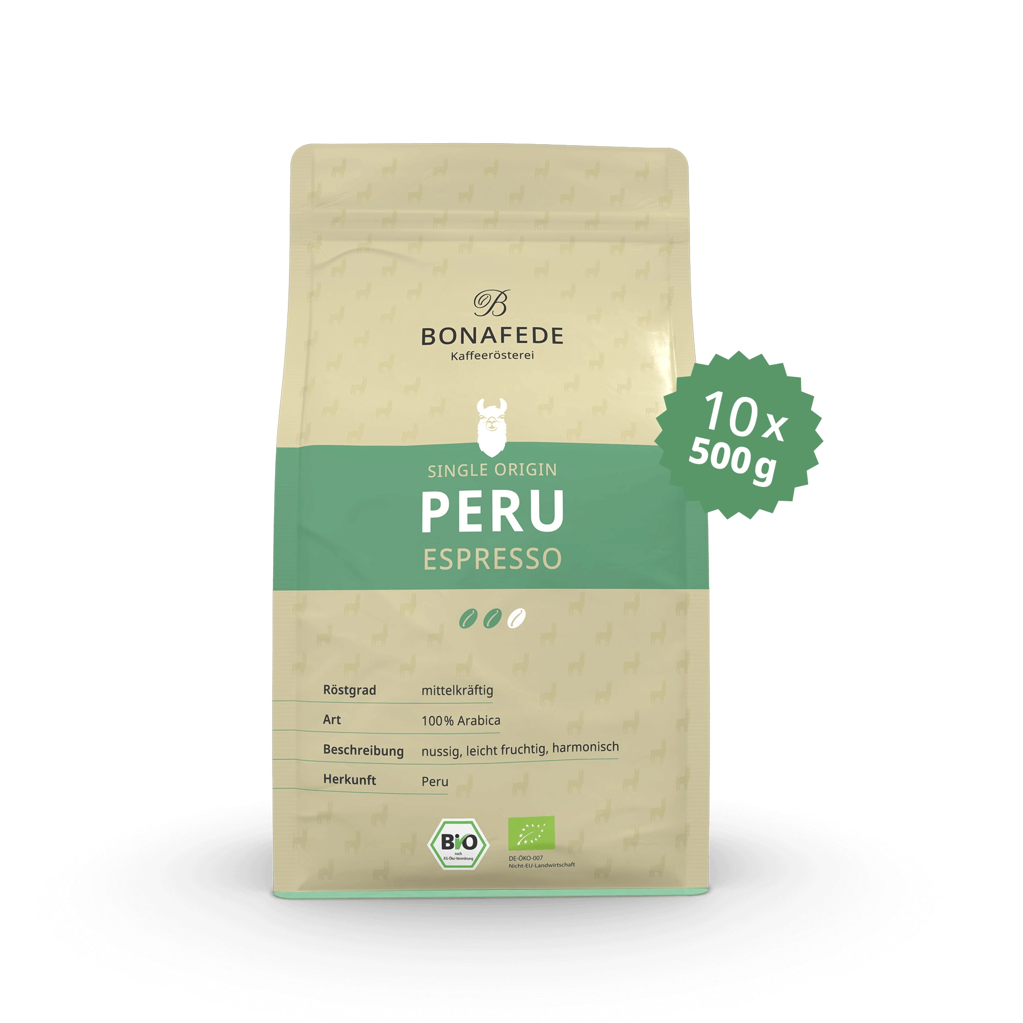 VPE PERU Bio + Fair, Espresso 10 x 500 g