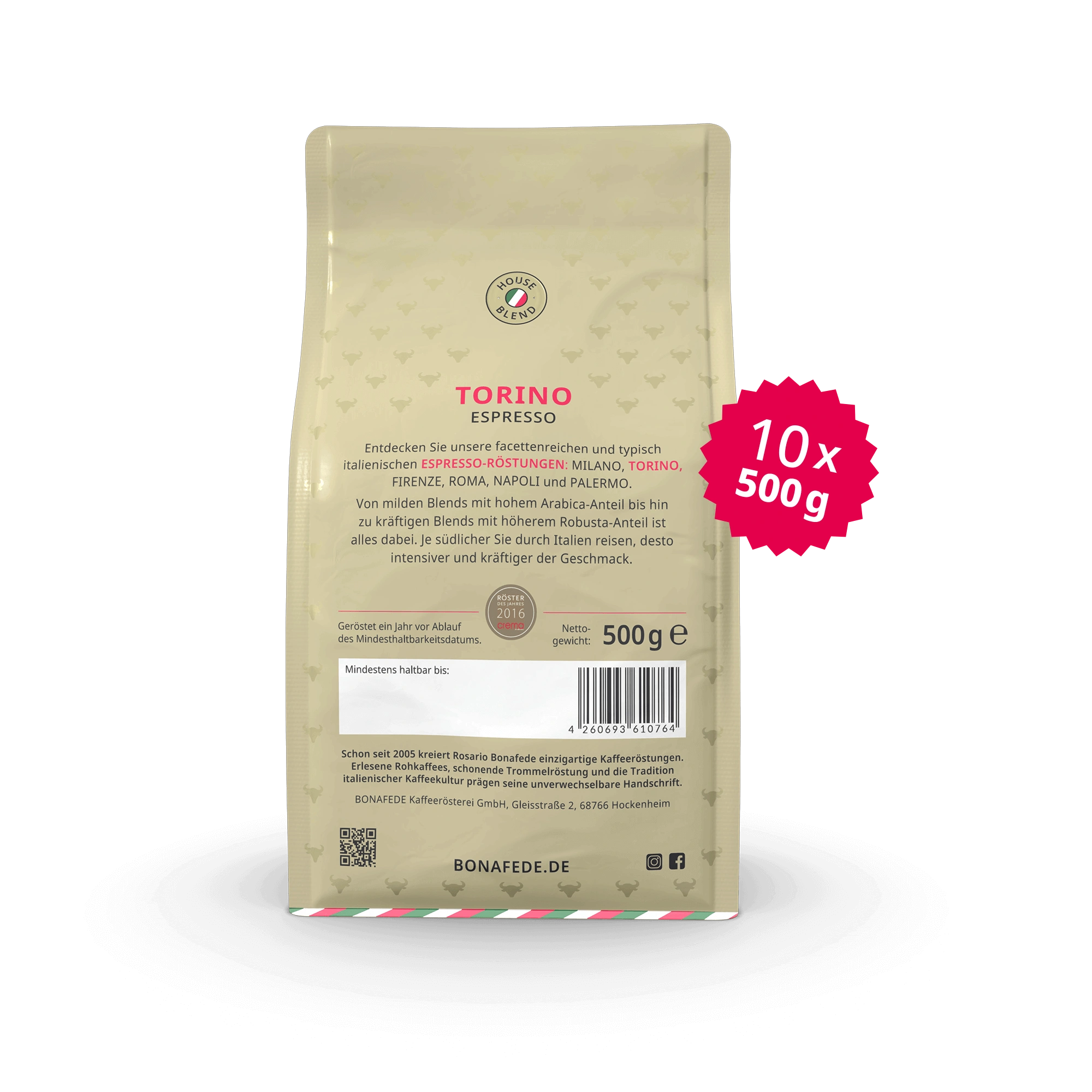 VPE TORINO, Espresso 10 x 500 g